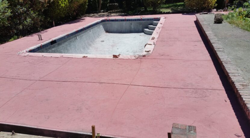 during construction pool